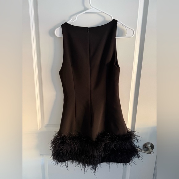 Zara - Stretchy Feather Dress - Black Mini Dress with Feathered Hem - LimitedEd - Picture 5 of 13